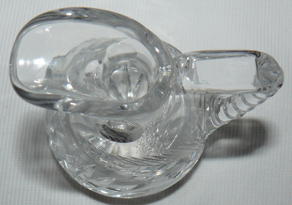 Cut Crystal Glass Cruet With Stopper 7"