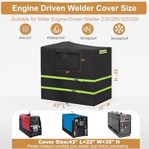 Engine Driven Welder Cover,Waterproof & Windproof Welder Machine Cover