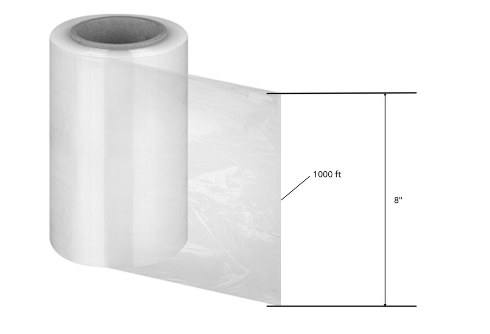 [New] Stretch Wrap Clear, 8" Wide, 80 Gauge