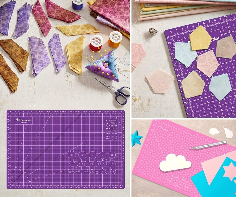 Thickened 18x12 Rotary Cutting Mat - Durable Double-Sided for Sewing Projects