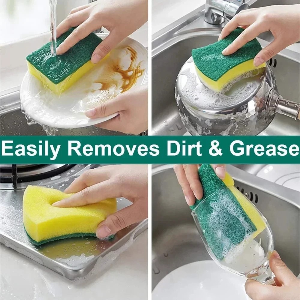 Highly absorbent double-sided sponge magic cleaning pot rust sponge cleaning bru