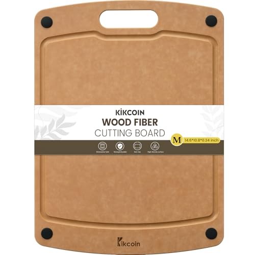 Wood Cutting Board, Cutting Boards for Kitchen 14.6"L x 10.8"W Rectangular