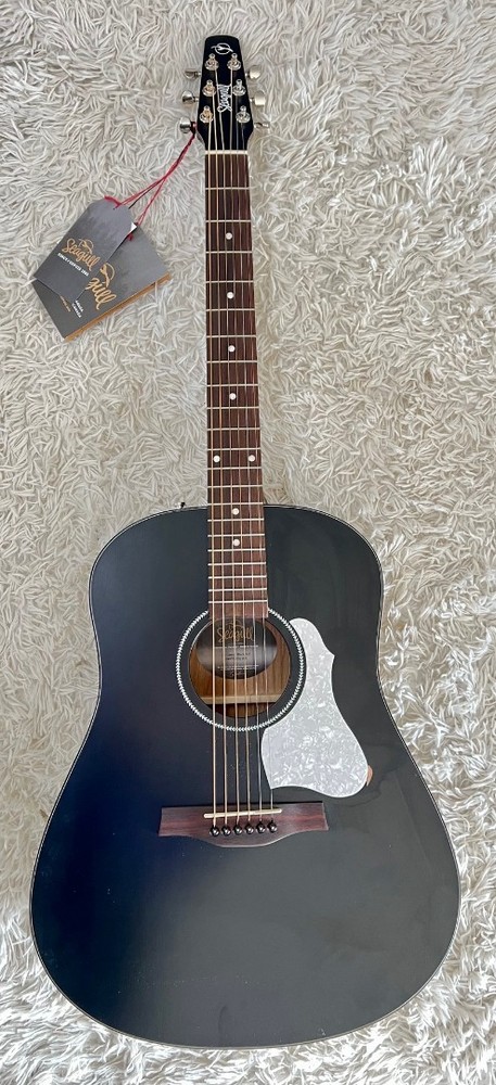 Seagull S6 Classic Black Acoustic Electric Solid Cedar Top Dreadnought Guitar
