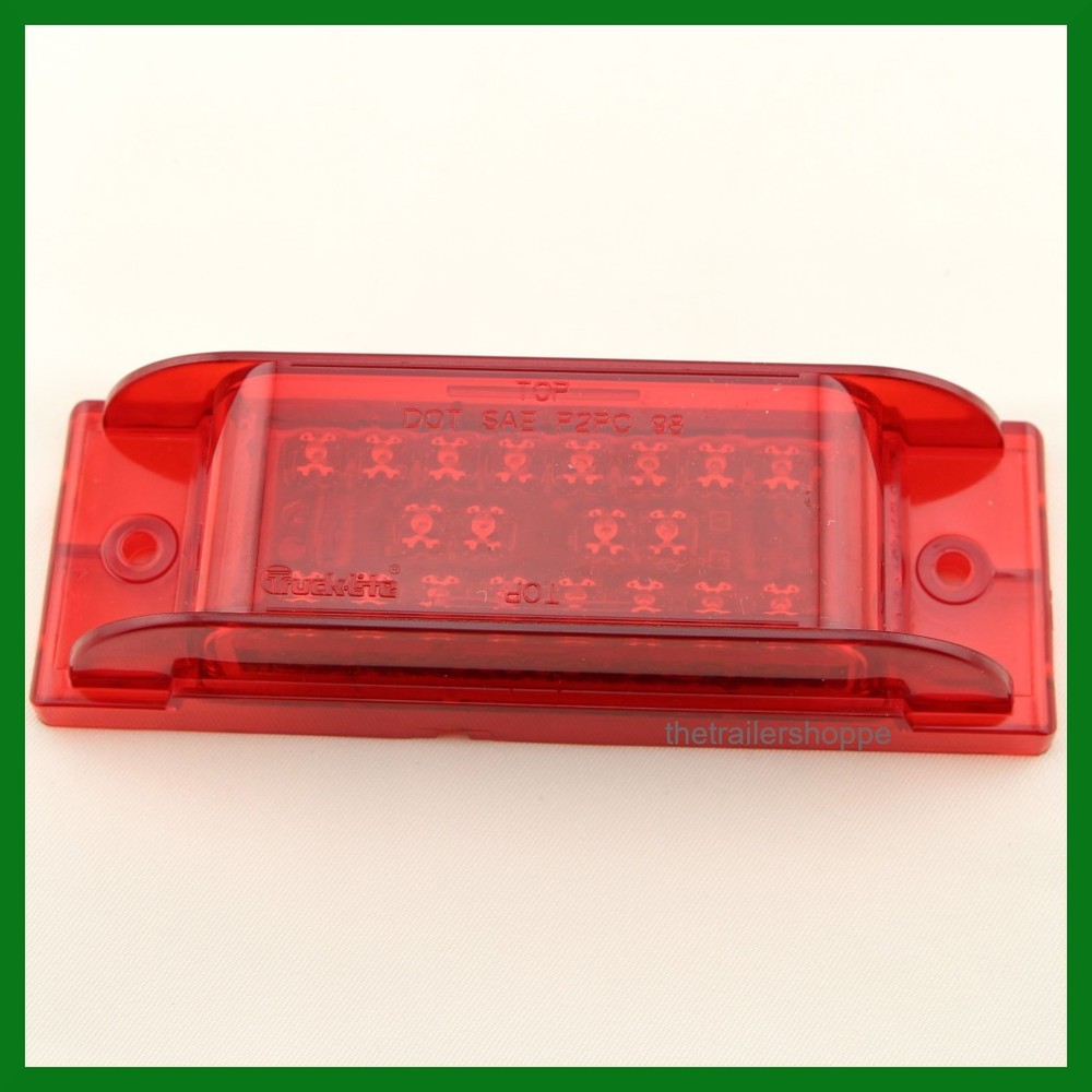 Rectangular 20 LED Red 2 X 6 Marker Light Surface Mount Truck-lite 21280R