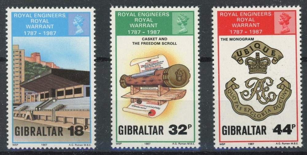 Gibraltar 1987 : Engineers - Good Set Very Fine MNH Stamps
