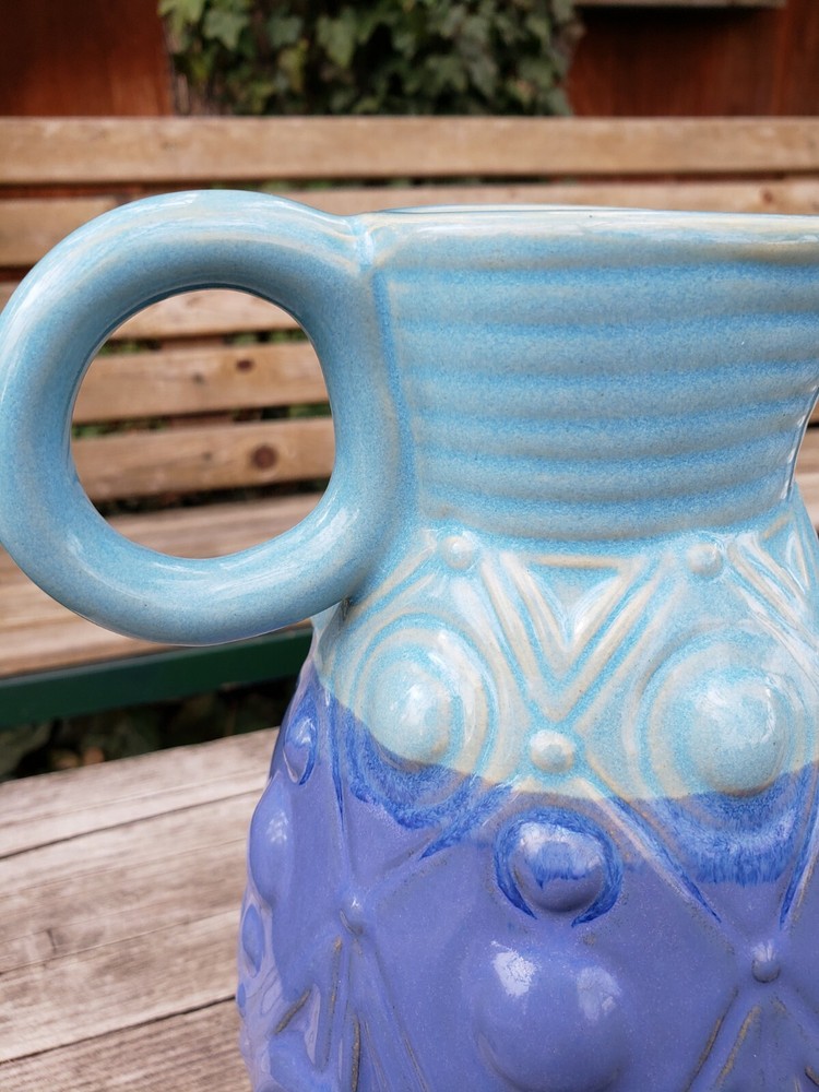 MID CENTURY ABSTRACT FOOTED PITCHER 10" RARE!