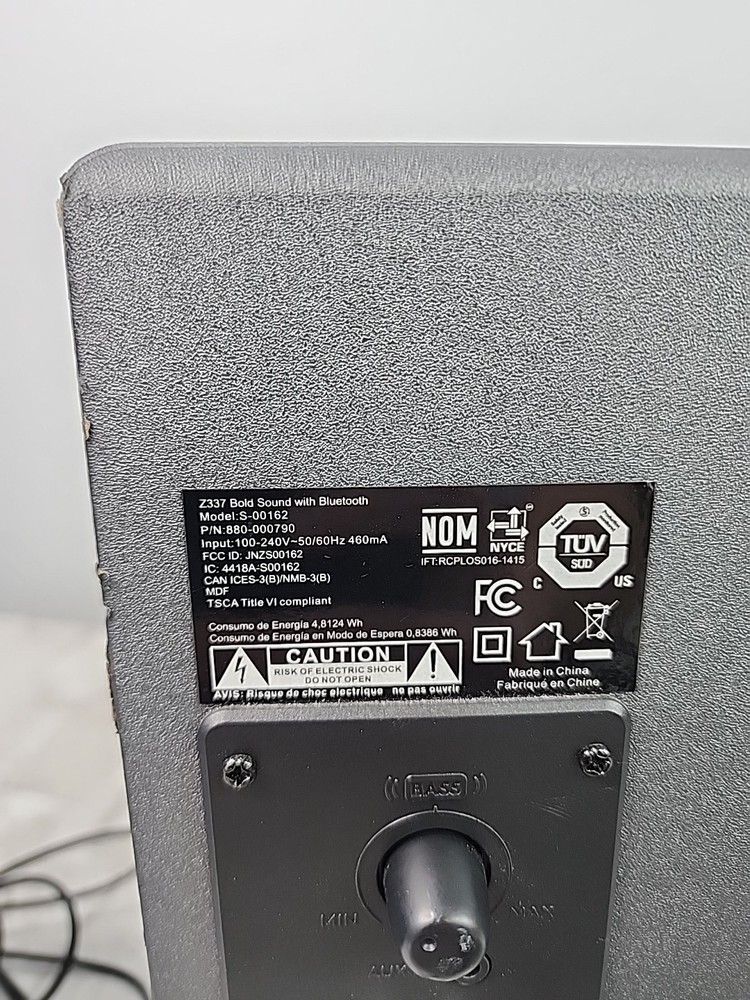 Logitech Z337 Computer Speaker System Bluetooth Subwoofer & Left Speaker *Read*