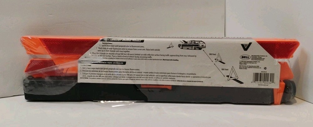 2009 Bell, Victor Auto Emergency Warning Triangle NEW UNOPENED