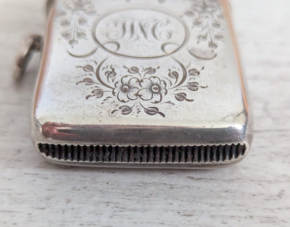 Silver Vesta Case 1907 Chester Assayed Hallmarked 51mm x 40mm