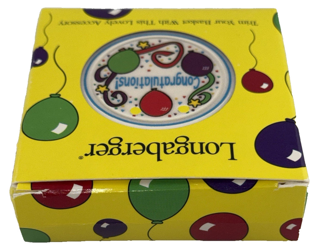 Longaberger Congratulations Basket Tie On #33685