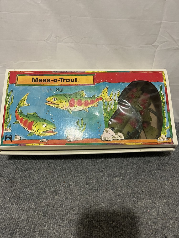 Vintage 1987 Mess O Trout Light Set Tested