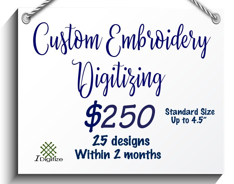 Custom Embroidery Digitizing