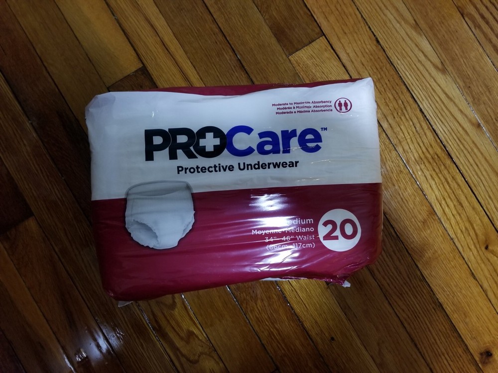 Procare Protective Underwear pullup Style absorbency Medium 20 Pack