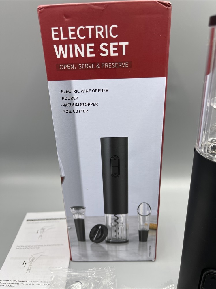 Electric Wine Bottle Opener Set Battery Operated