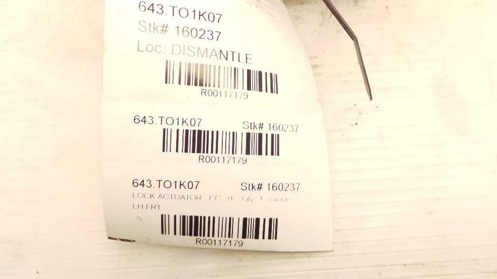 02-09 TOYOTA MATRIX DRIVER SIDE FRONT DOOR LOCK ACTUATOR ASSEMBLY
