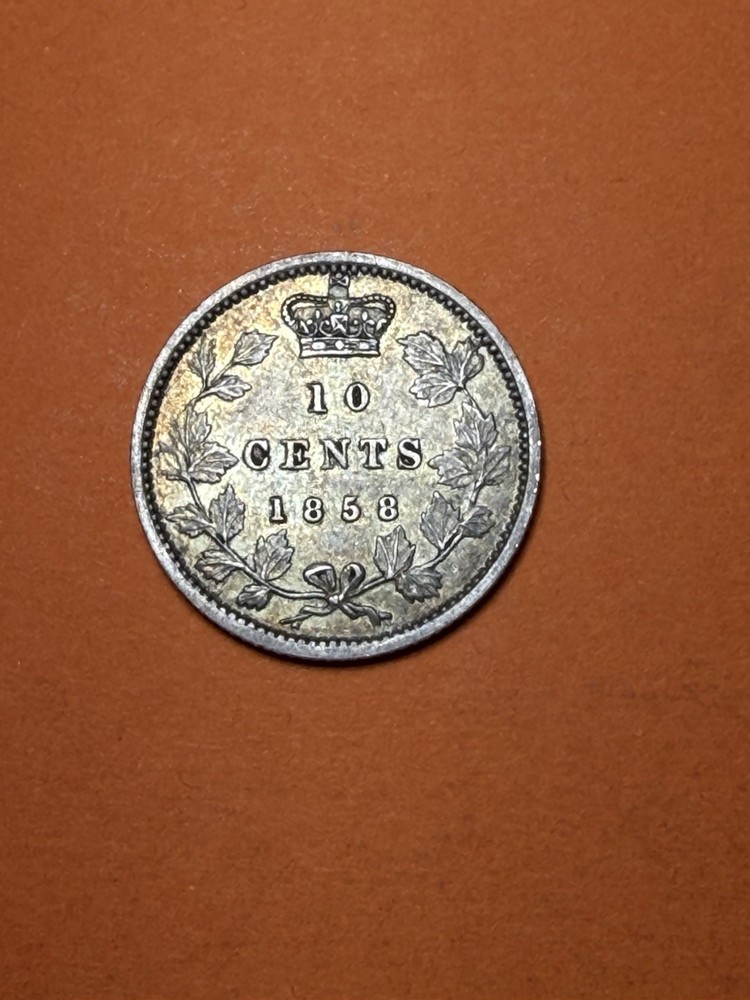 1858 Canada Silver 10 Cents (A3149)