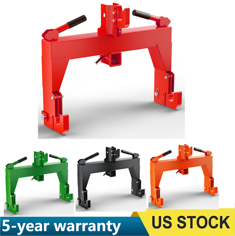 ⭐3 Point Quick Hitch for Category 1 2 Tractor 3000 Lbs w/ 2 Receivers Adjustable
