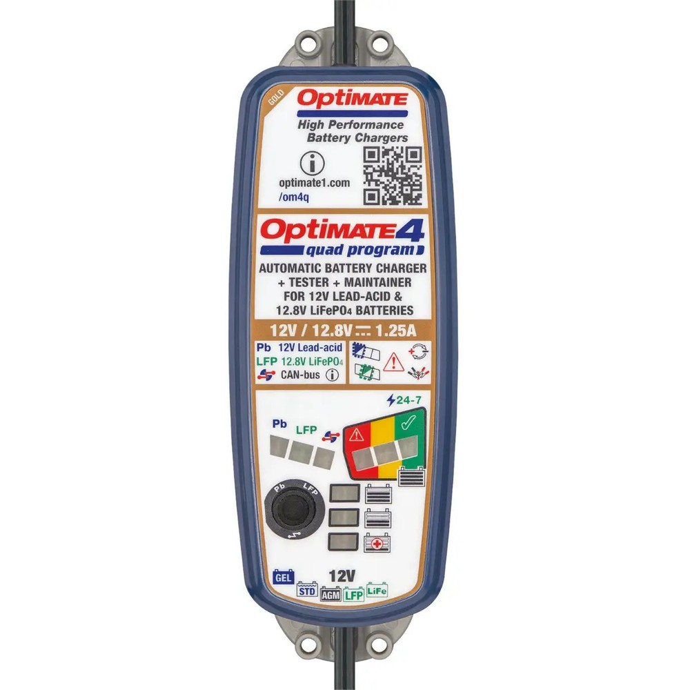 OptiMate 4 Quad Program Motorcycle Battery Charger