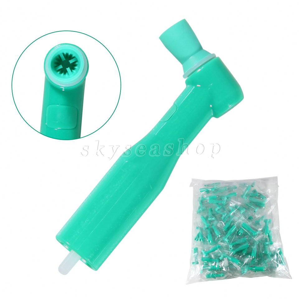 100pc Dental Disposable Prophy Angles Soft Cup Latex Free Right Angle 105° angle