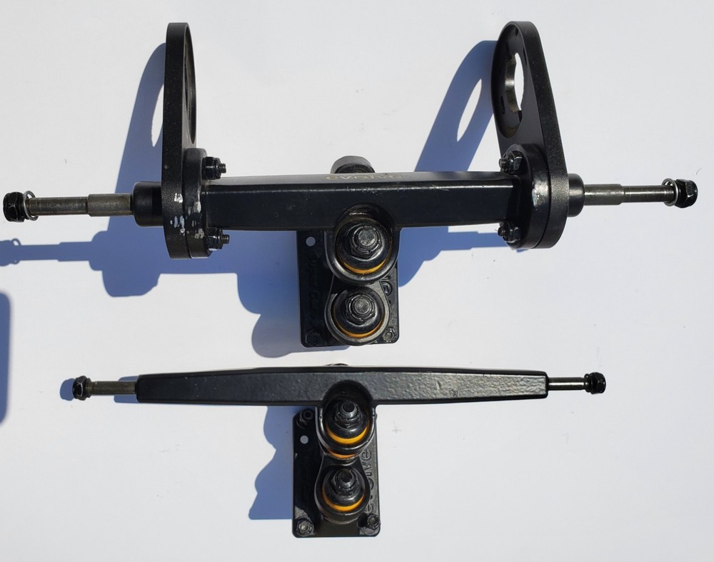 evolve GT skateboard rear and front trucks plus motor mount....