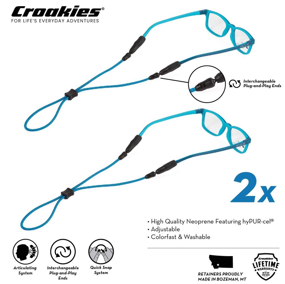 Kids Terra System Adjustable Eyewear Retainer Royal Two Pack Bundle