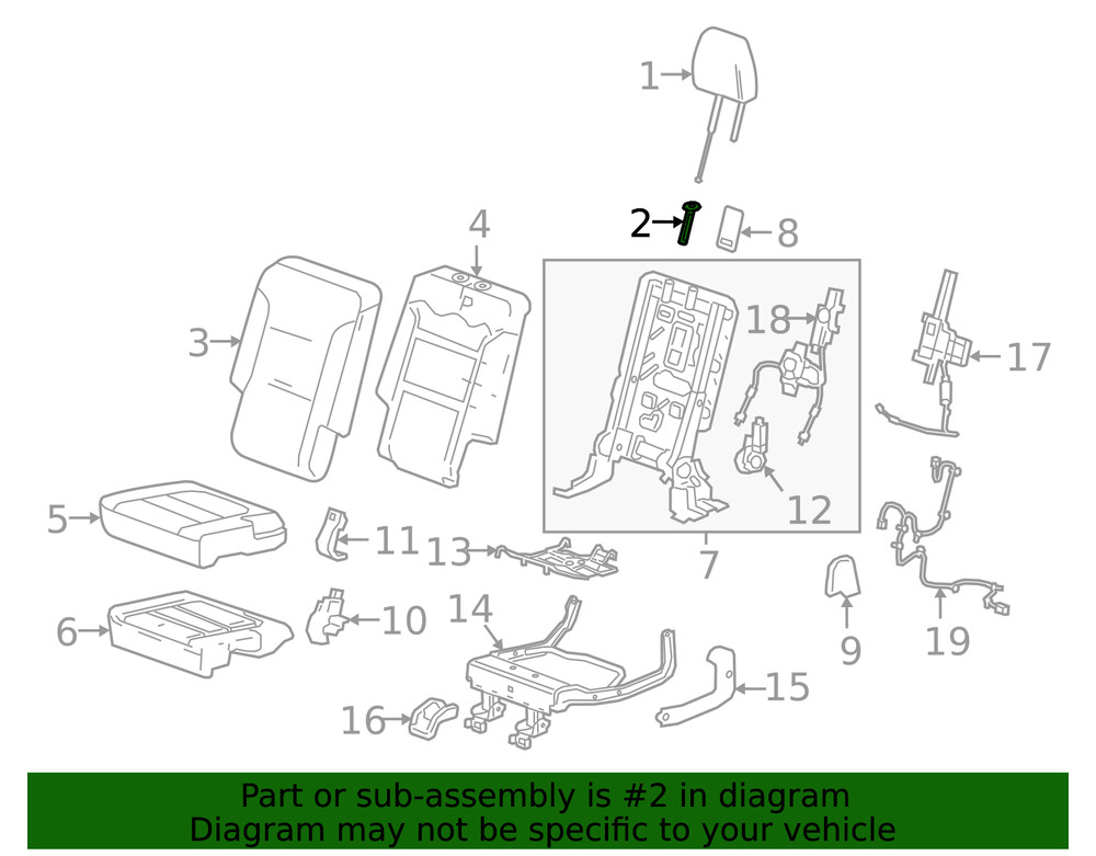 Genuine GM Headrest Guide 84113943