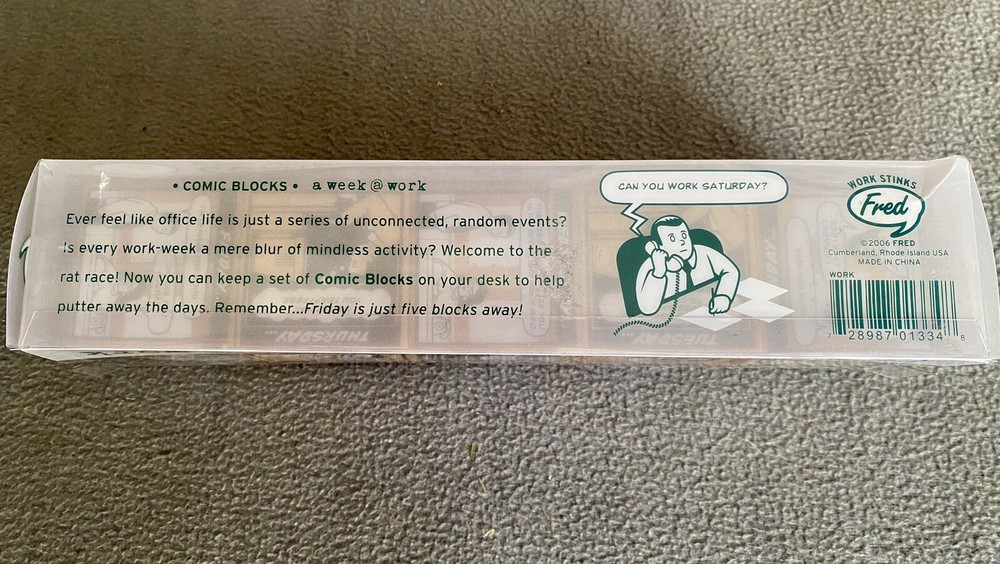 Fred Comic Blocks • A Week @ Work - New