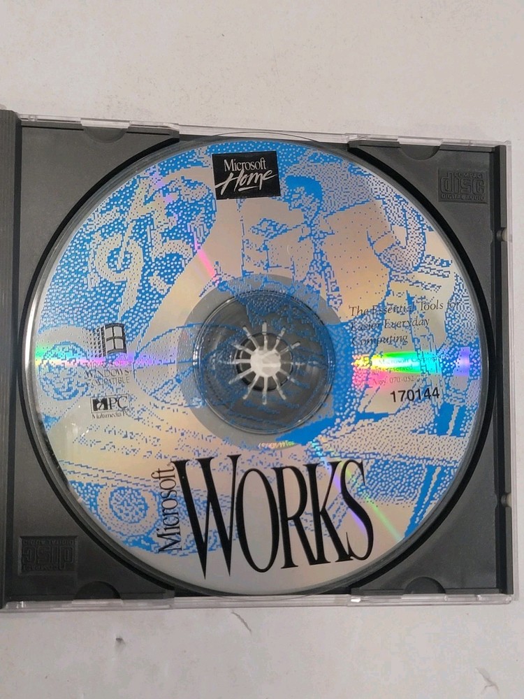 Microsoft Works CD-ROM Microsoft Home COA Vintage PC Software