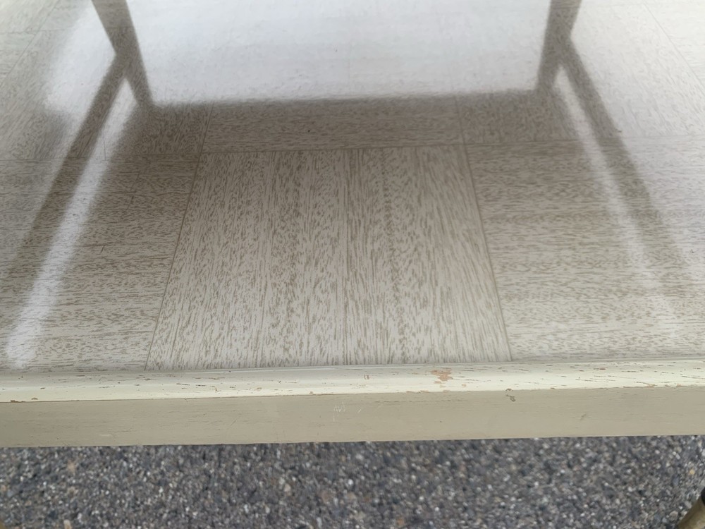 Vintage MCM Blonde Two Tier Side Table