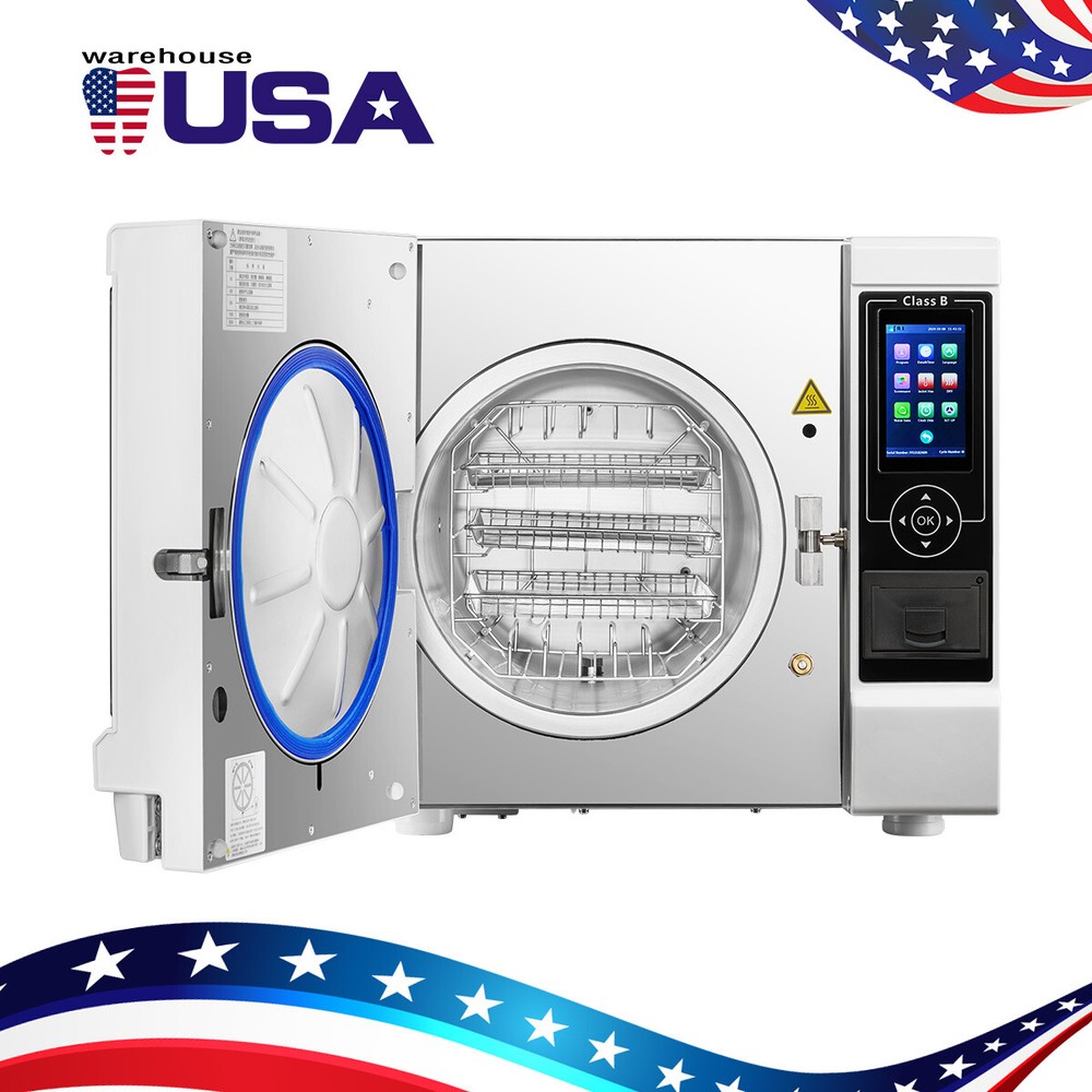 22L Dental Class B Autoclave Sterilizer Vacuum Steam Dry Function With Printer