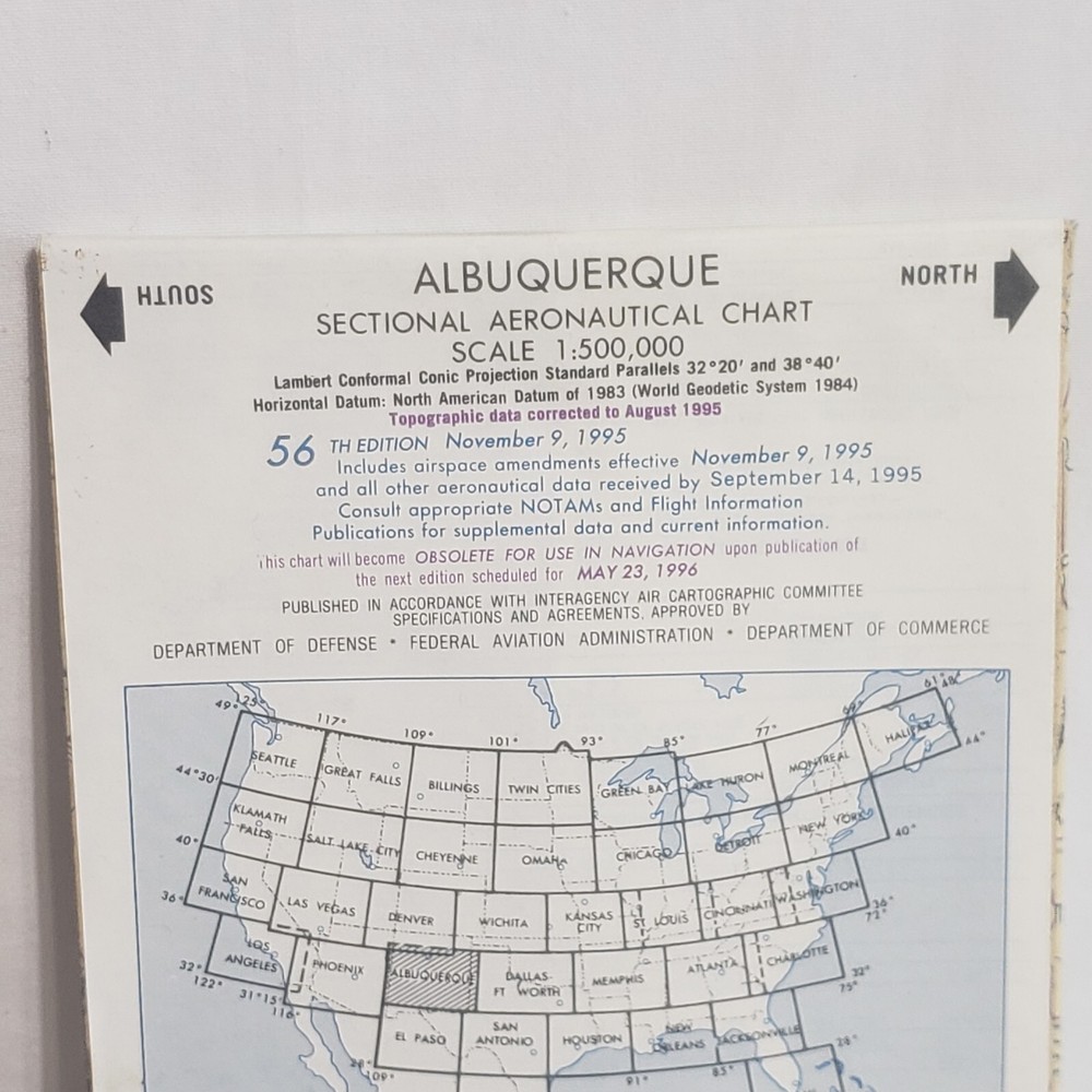 Aeronautical Chart Albuquerque 1995