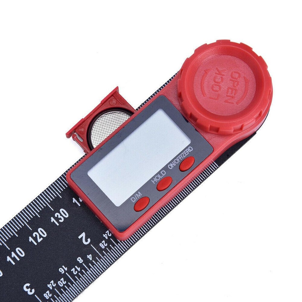 LCD Digital Display 200mm 0-360° Angle Finder Ruler Protractor Measure Meter e