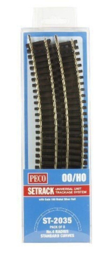 Peco ST-2035 HO Scale #4 RADIUS CURVE