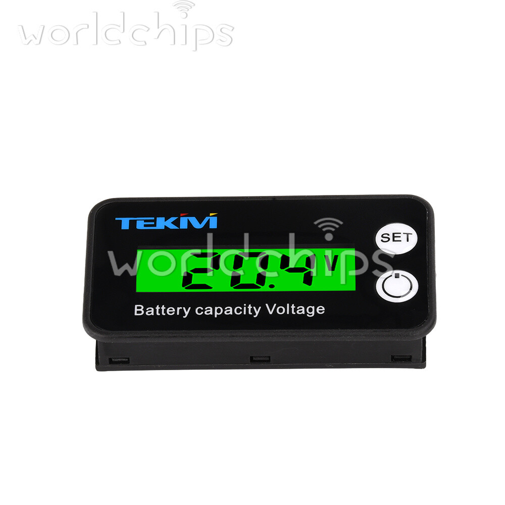 6136B High Precision LCD Battery Voltmeter Indicator Low Voltage Alarm Setting