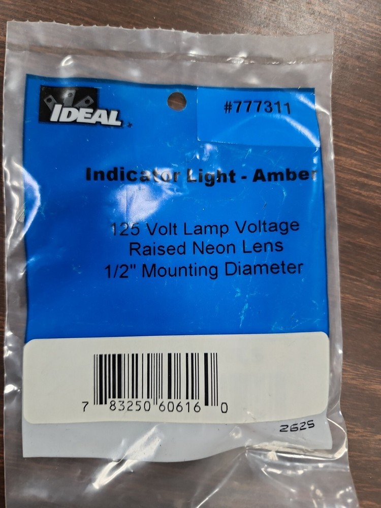 Ideal 777311 Raised Indicator Light Amber : 125V
