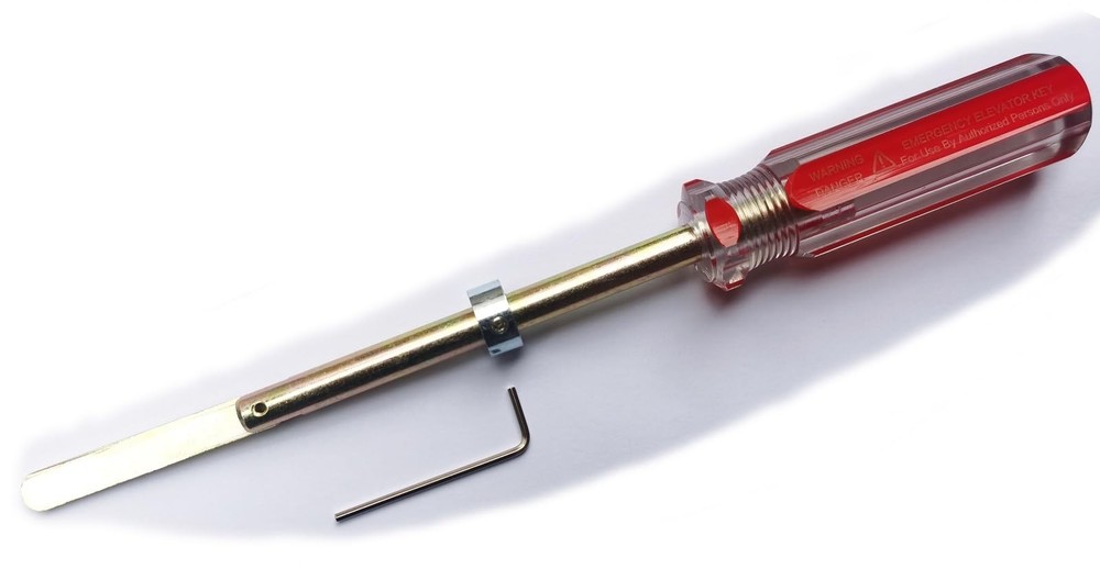 Elevator Drop Key Elevator Door Key Emergency Key with Handle… 1 Red