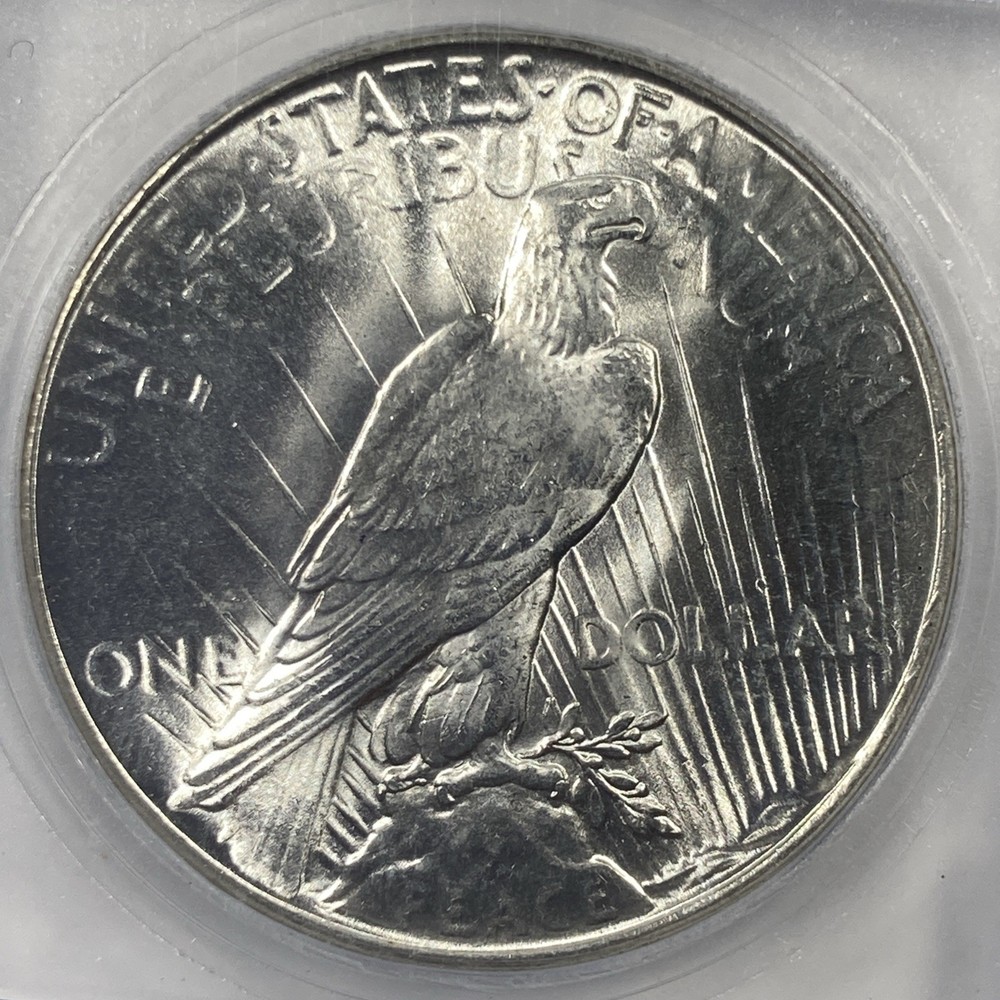 1934 Peace Silver Dollar 1.00. ICG MS 64.