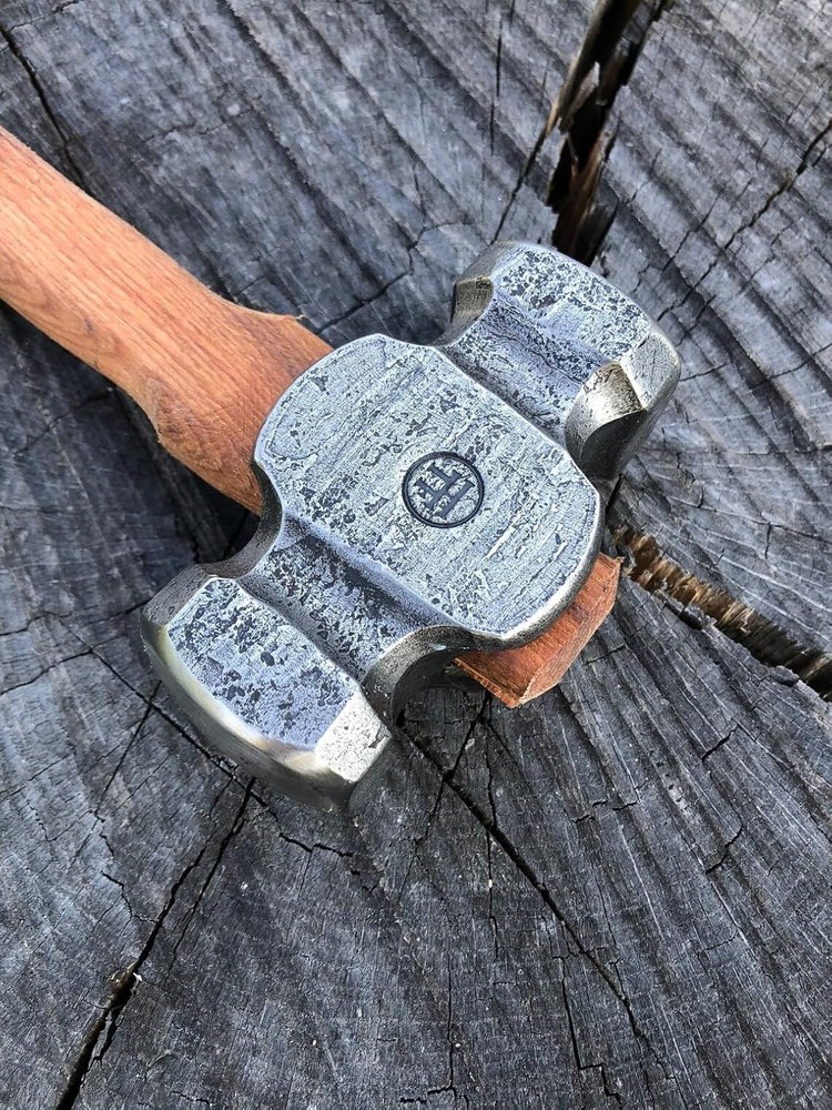 Blacksmith's Square Rounding Hammer Blacksmith's Hammer 3lbs Blacksmith Rounding
