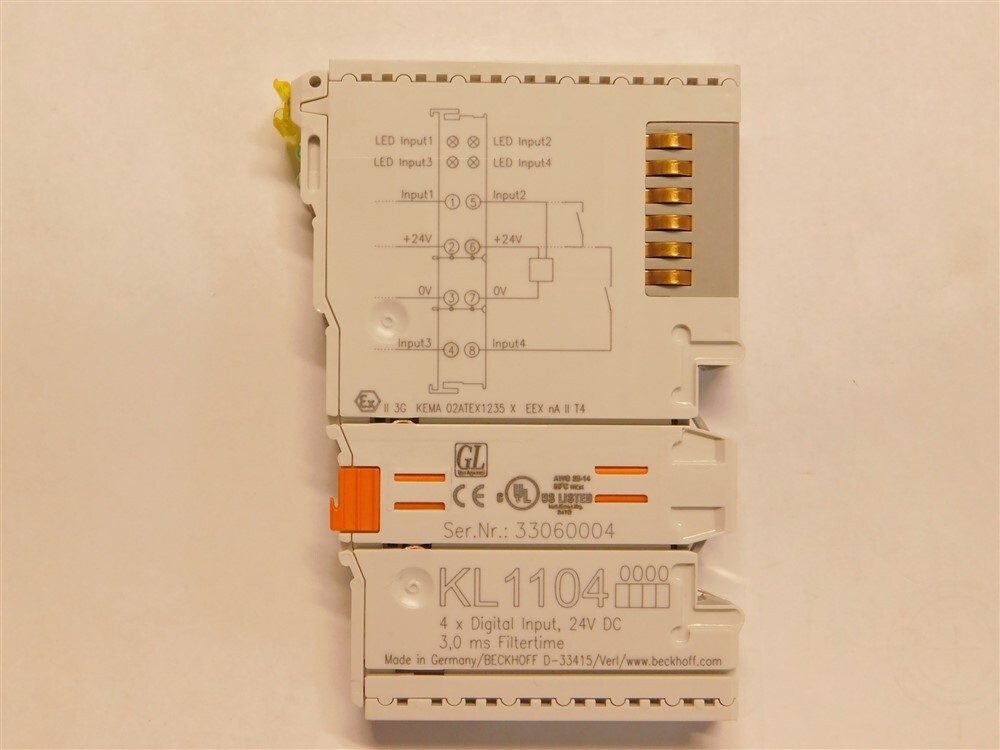 Beckhoff KL1104 4 Channel Digital Input Terminal Module 24VDC