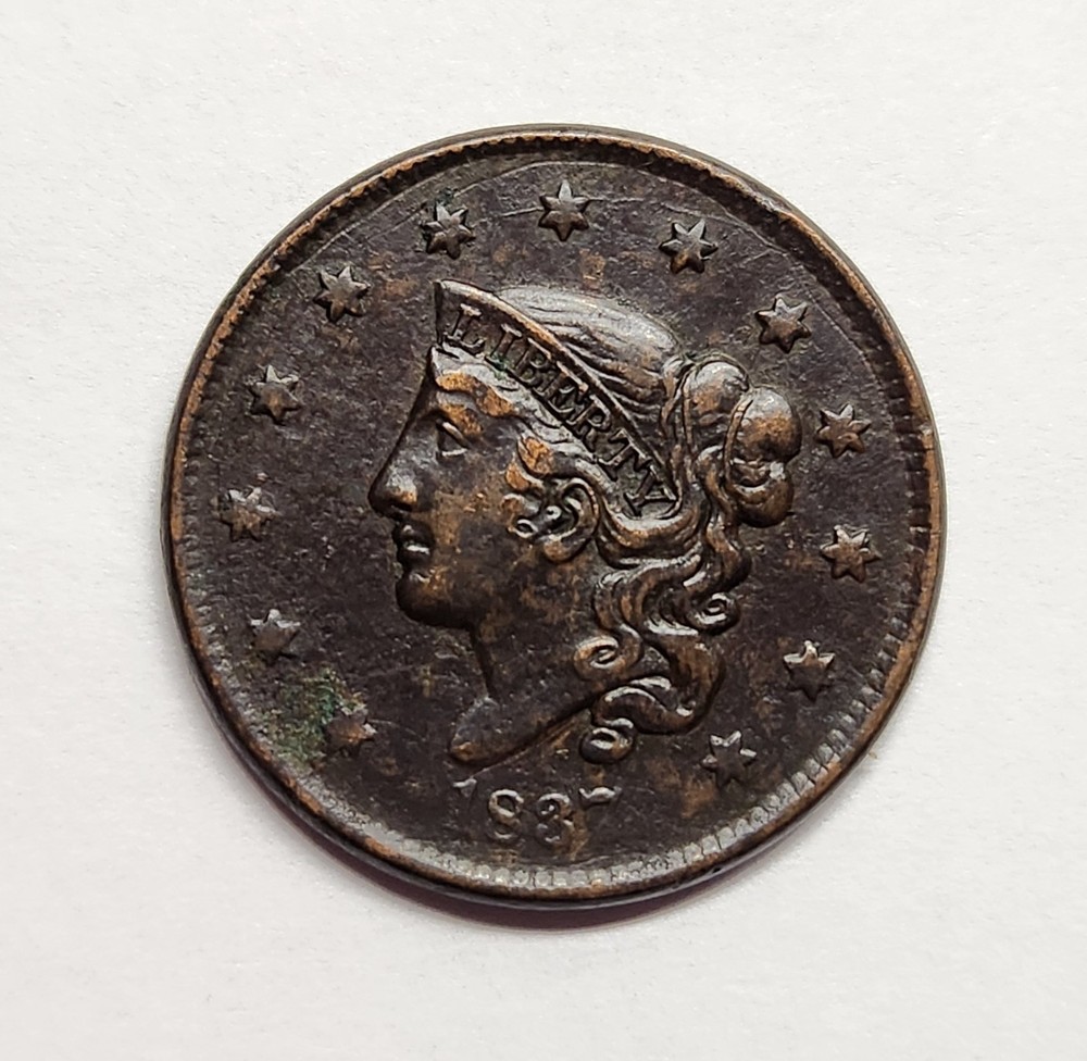 1837 Large Cent – Nice Original XF Details