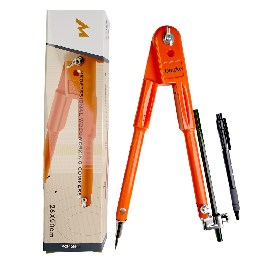 Professional Woodworking Compass Pencil Marking Compass Circle Maker Scriber ...