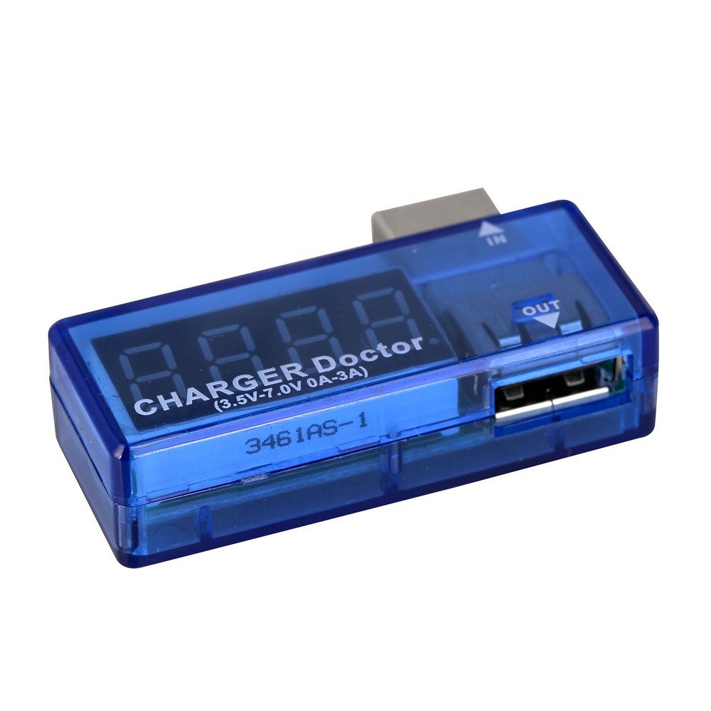 USB DC Tester 3V-7.5V Voltage Current Battery Charger Meter Right Angled Reader