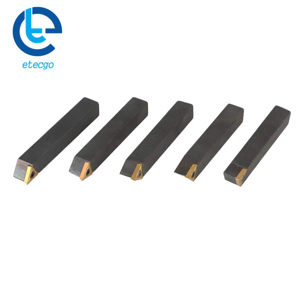 Carbide Indexable Turning Tool Bit With Carbide Inserts 5 PACK 3/8"
