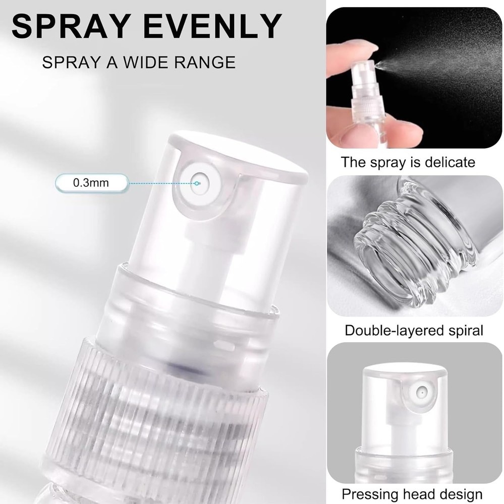 Refillable 5ml Mini Glass Spray Bottle, 10 Pcs Travel Size Perfume Atomizer for