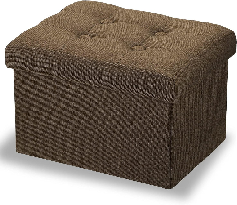 LINMAGCO Small Storage Ottoman Stool Foot Rest under Desk Stool Short Folding Ot