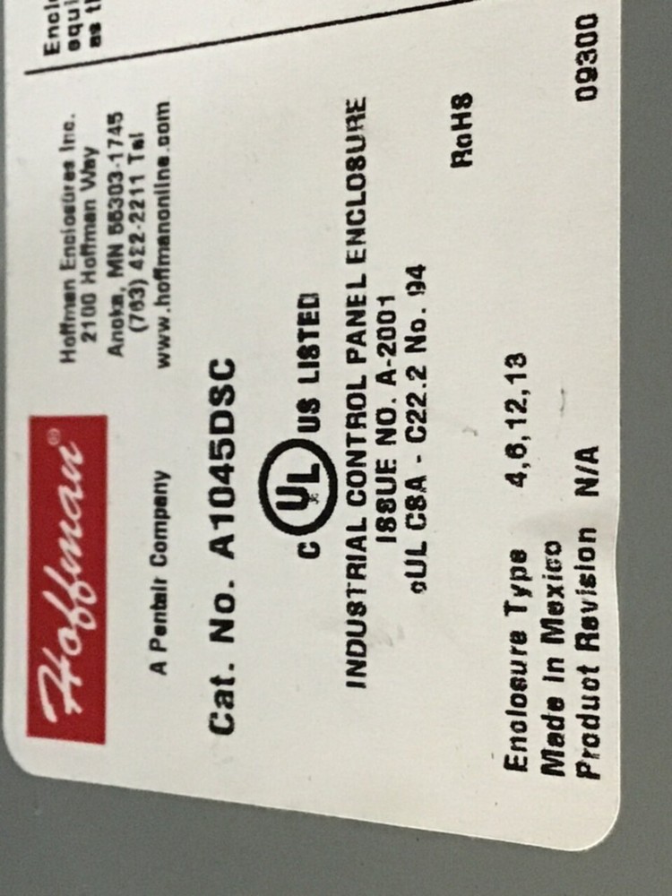 HOFFMAN Box A1045DSC Used #116135