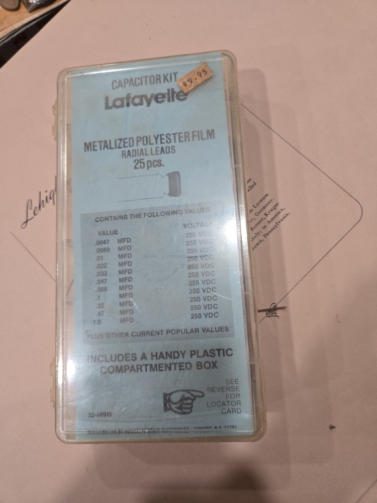 Vintage Lafayette Capacitor Kit New