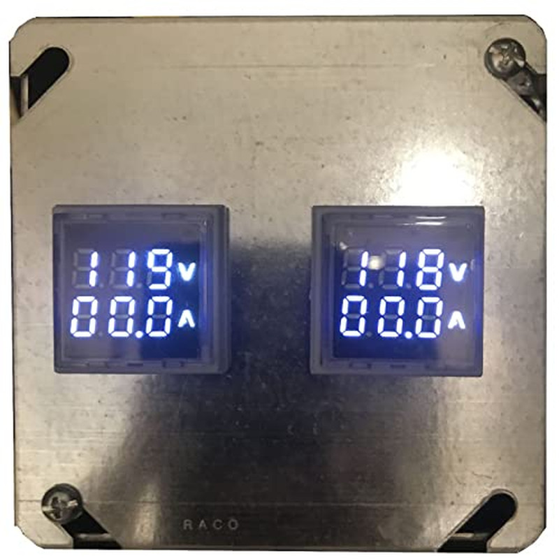 Dual Current/Voltage Meter Panel for Generator Power Monitoring