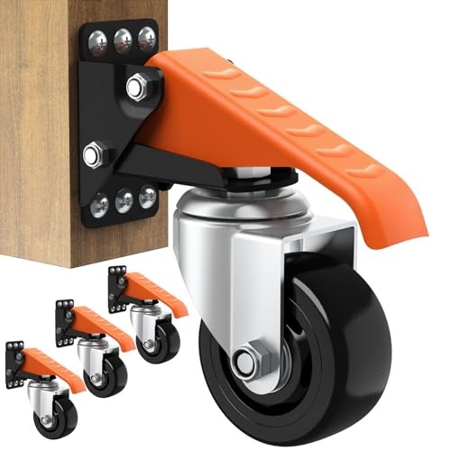Workbench Casters Wheels Kit 920 Lbs Capacity Retractable Casters Set 920Lbs