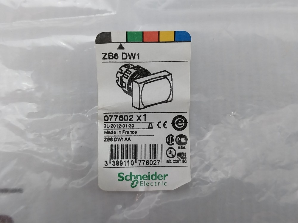SCHNEIDER ELECTRIC ZB6DW1 White Rectang Flush Illuminated Pushbutton Head